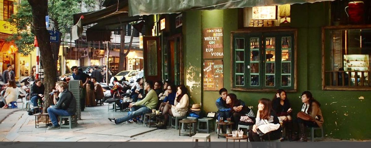 Vietnamese coffee street scene