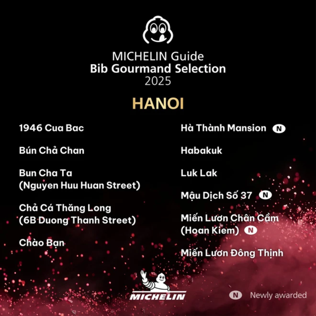 Michelin restaurants 2025 Vietnam