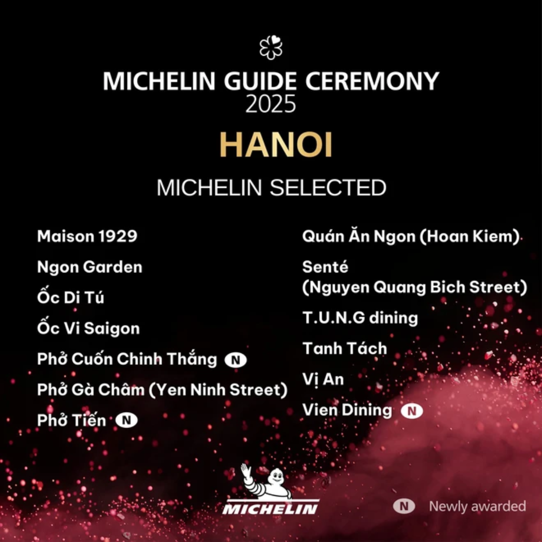 Michelin restaurants 2025 Vietnam