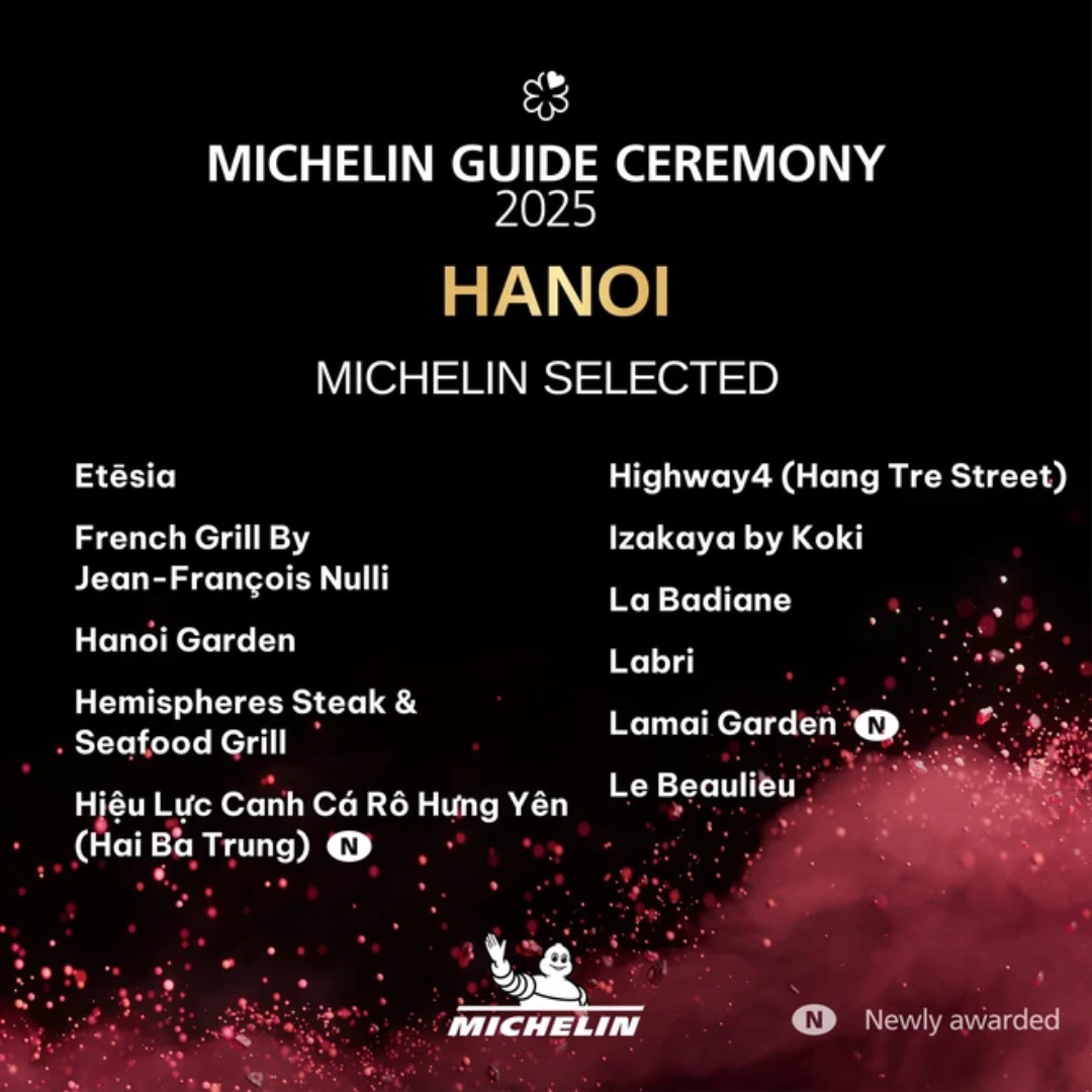 Michelin restaurants 2025 Vietnam