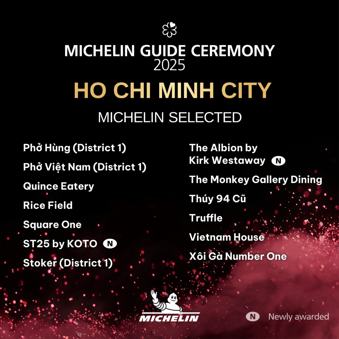 Michelin restaurants 2025 Vietnam